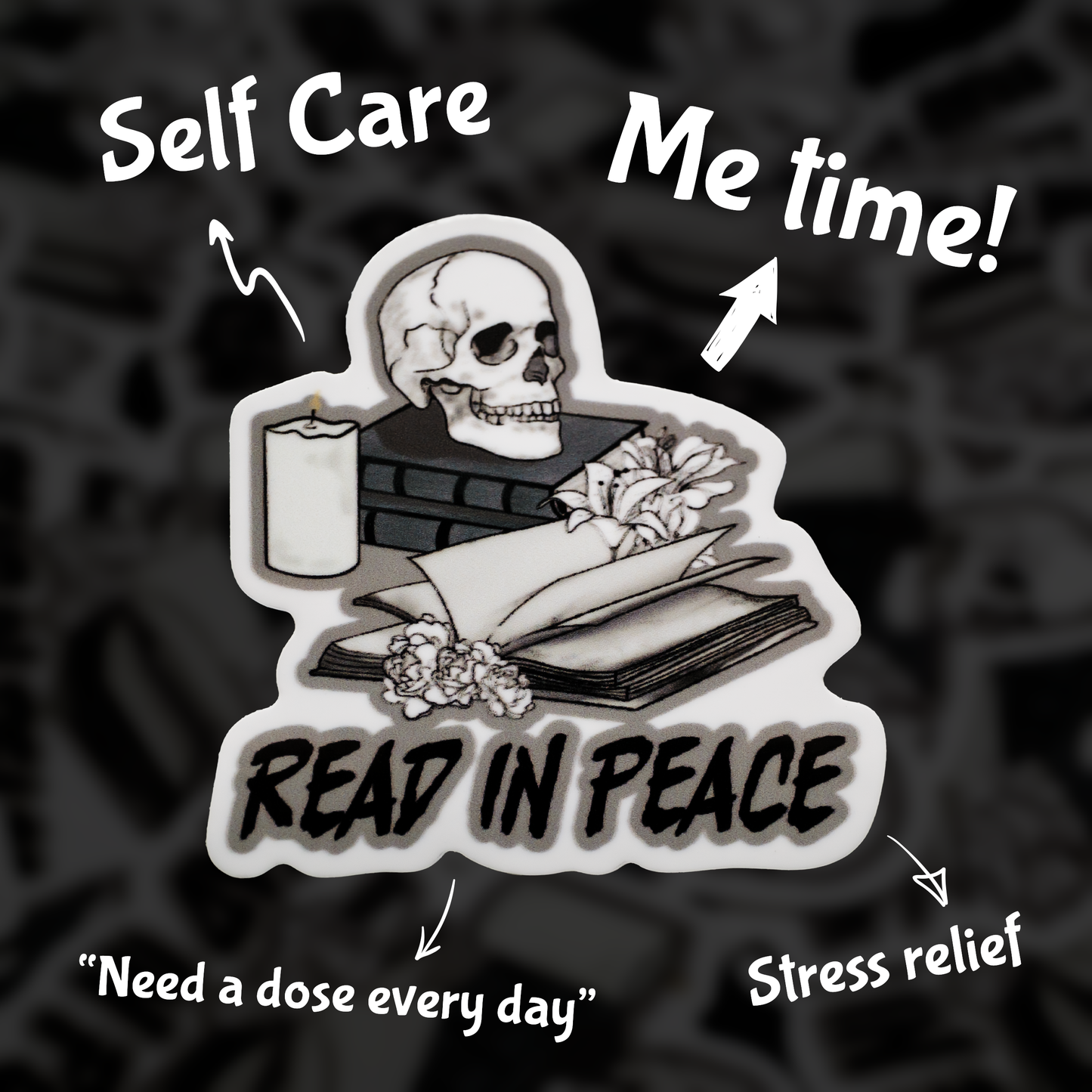 Read In Peace Sticker