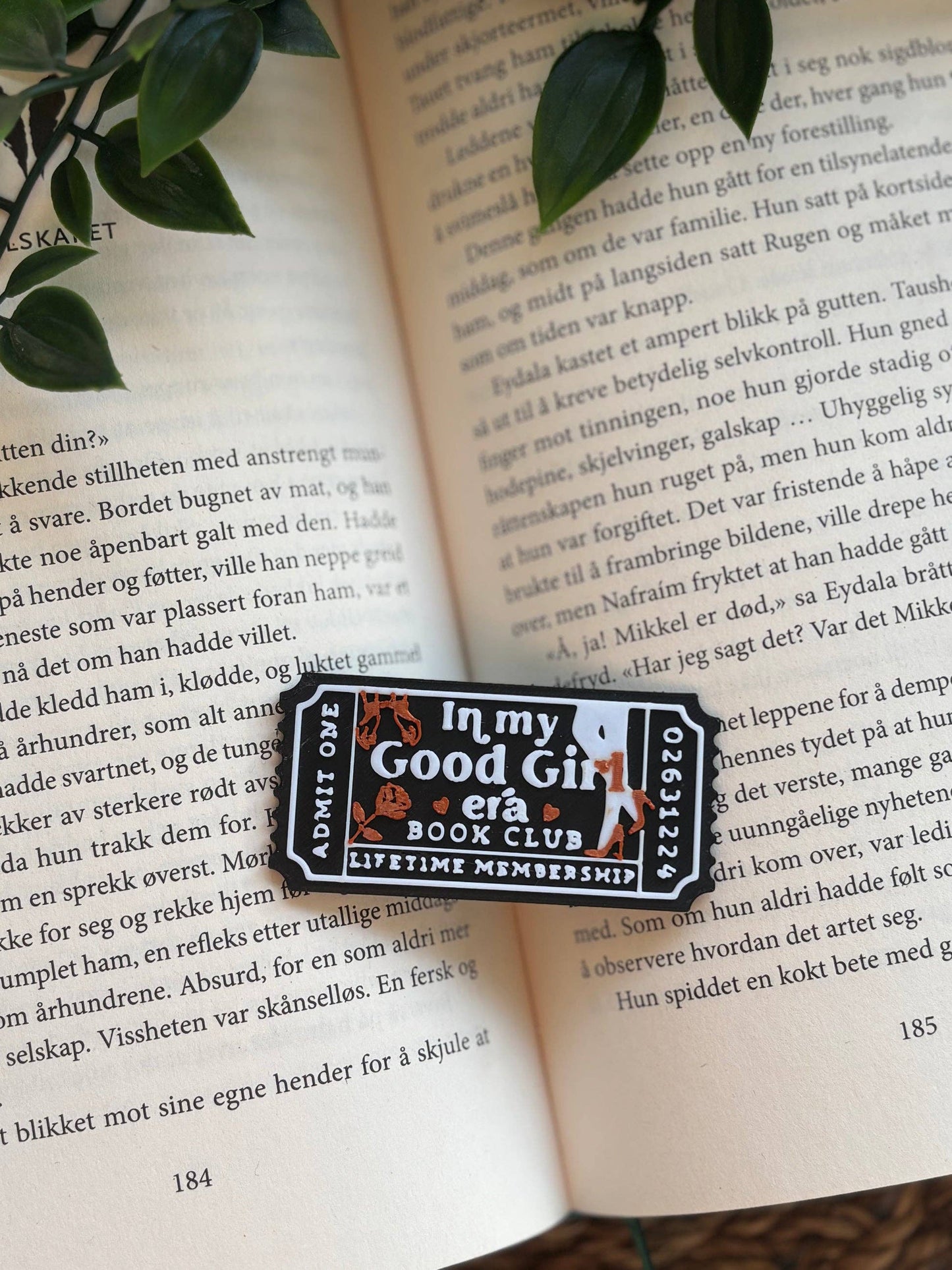 In My Good Girl Era Book Club Ticket Pin