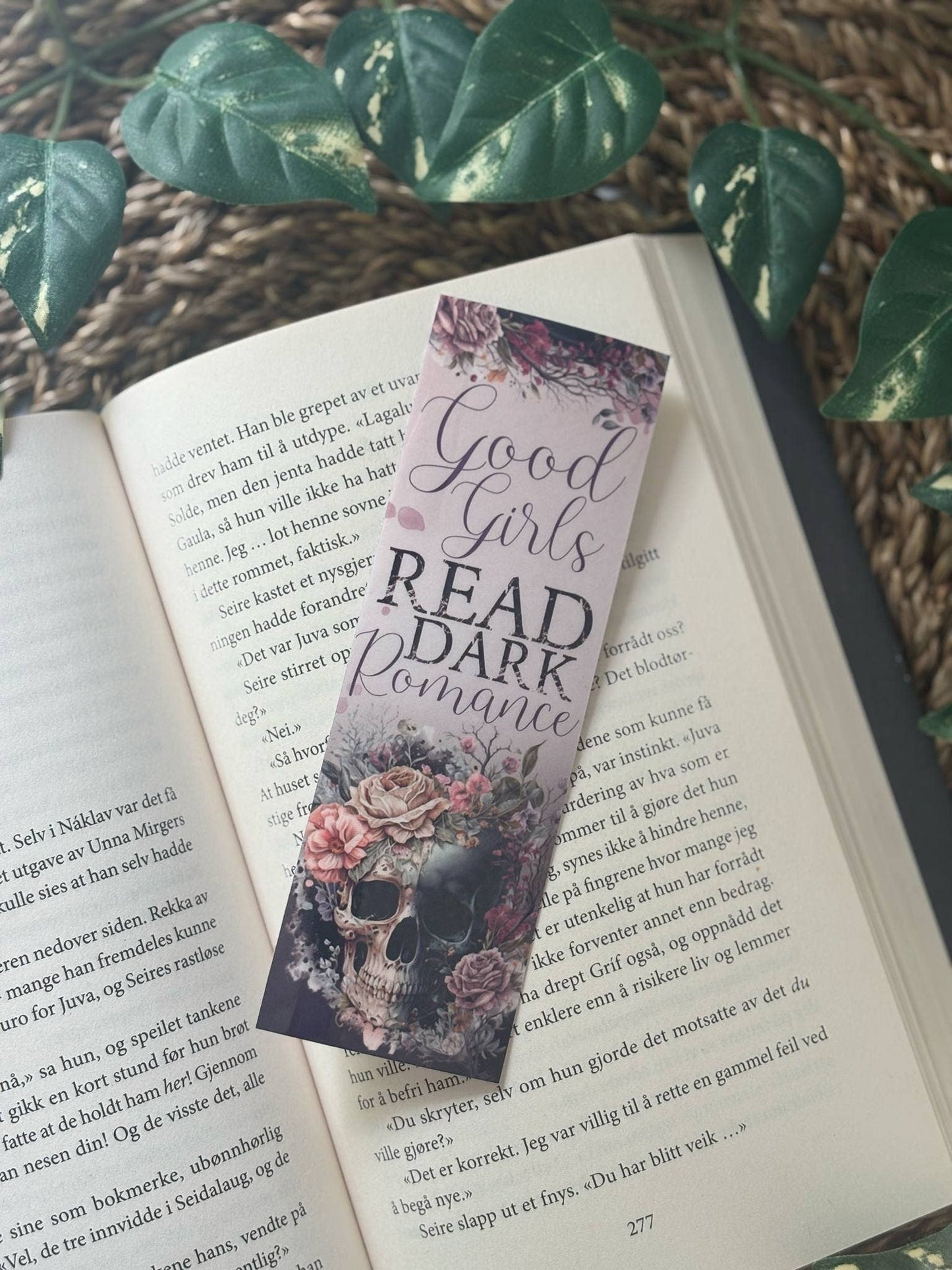 Good girls read dark romance bookmark