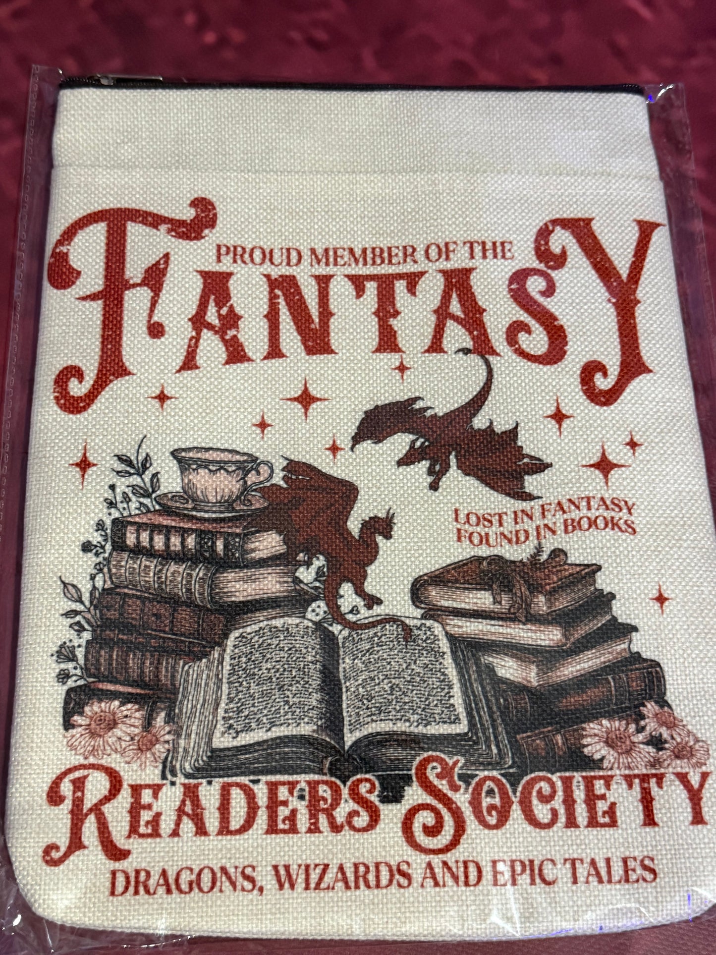 Fantasy Novel Dragon Book Sleeve