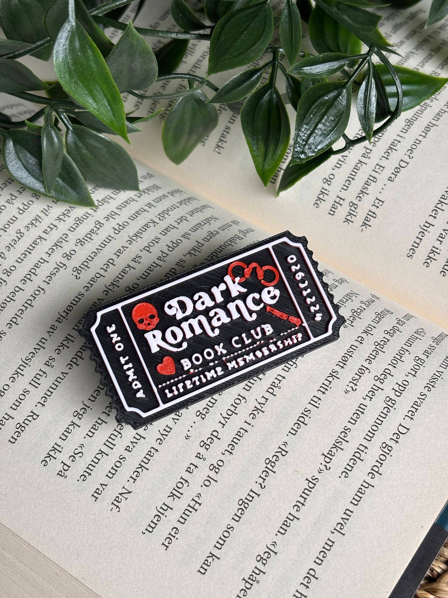 Dark Romance Ticket Pin