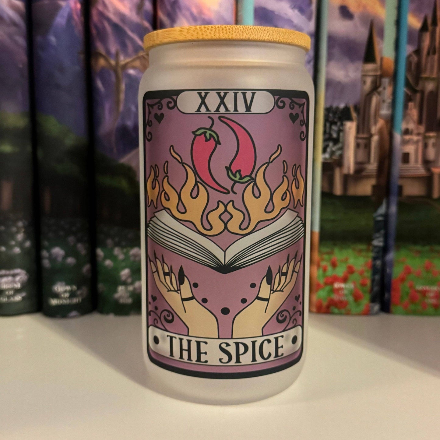 The Spice | Bookish Cup | Iced Coffee Glass | Tarot Cup | Libbey Cup | Trendy Glass | Smut Cup | Coffee Mug | Can Shaped Glass