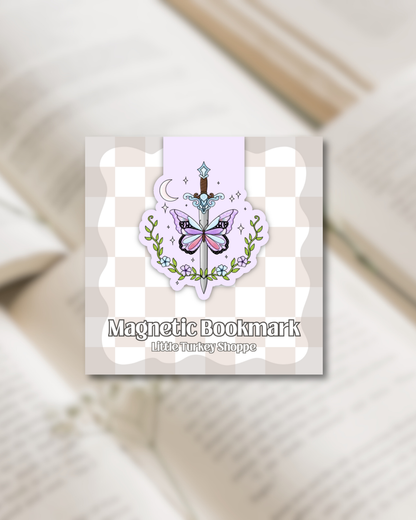 Fantasy Sword and Butterfly Magnetic Bookmark