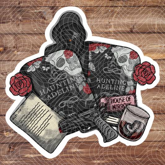 Haunting Adeline Books Collage Dark Romance Vinyl Sticker