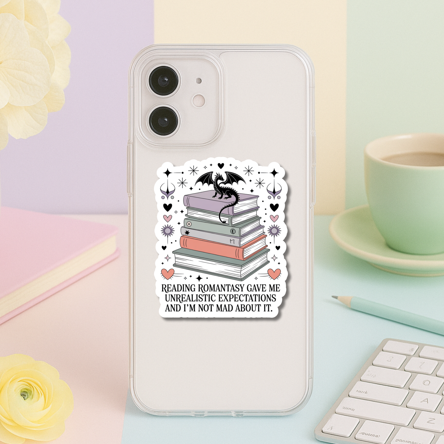 Romantasy Dragon Die Cut Sticker