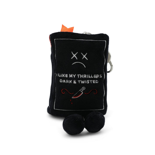 "I Like My Thrillers Dark & Twisted" Book Plush Bag Charm