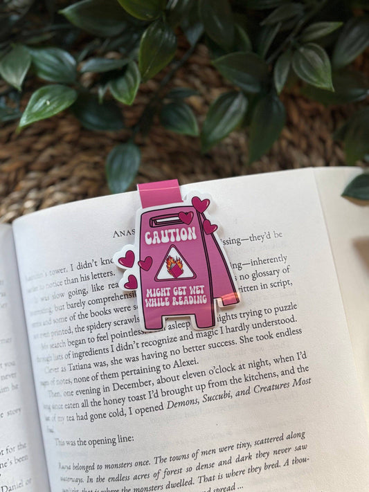 Caution Might Get Wet Magnetic Bookmark