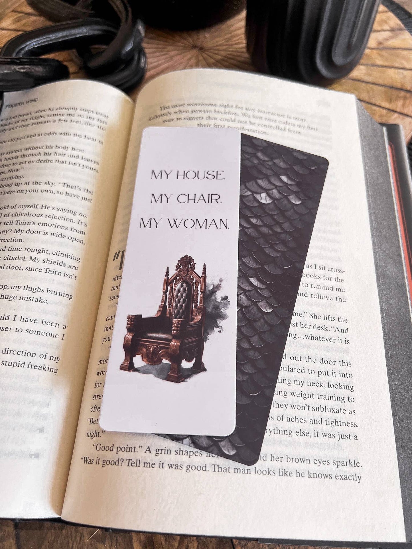 Iron Flame Throne Bookmark, My House My Chair My Woman