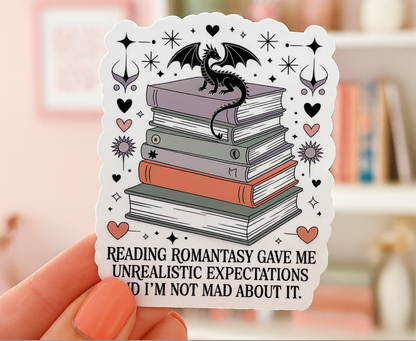 Romantasy Dragon Die Cut Sticker