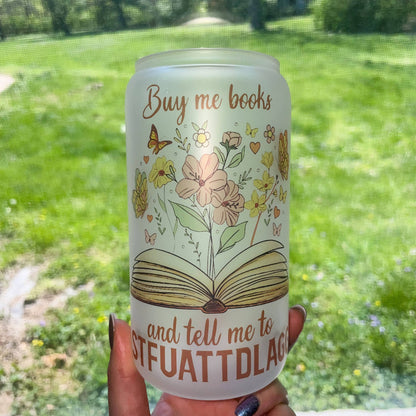 Stfuattdlagg| Reading Floral | Smut Cup | Iced Coffee Glass