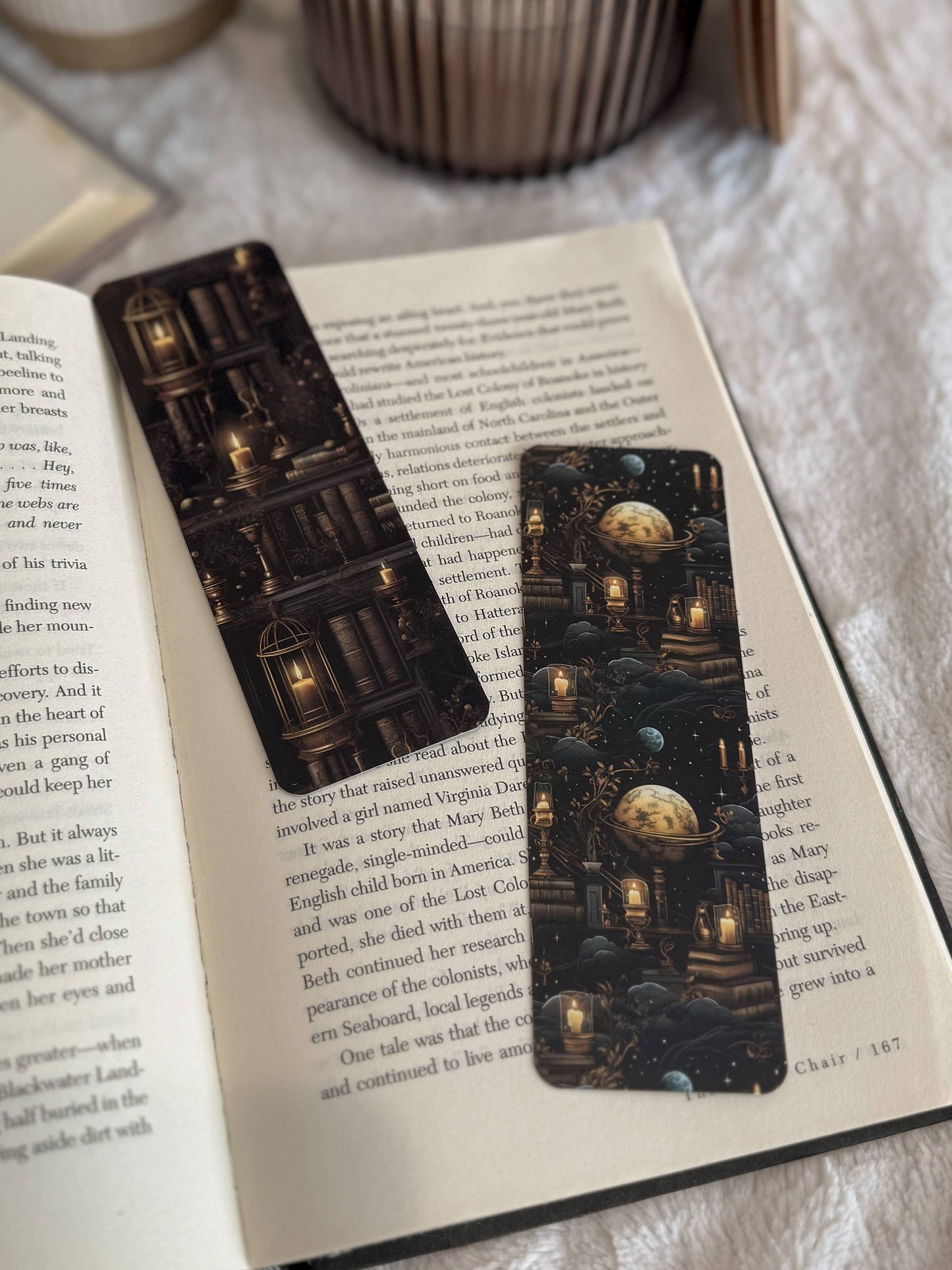 Night Library Bookmark Set, Dark Academia