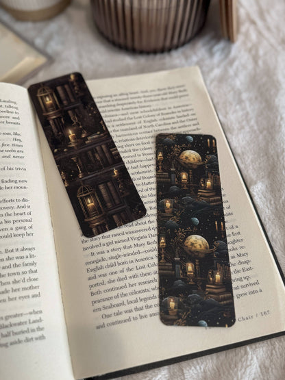 Night Library Bookmark Set, Dark Academia