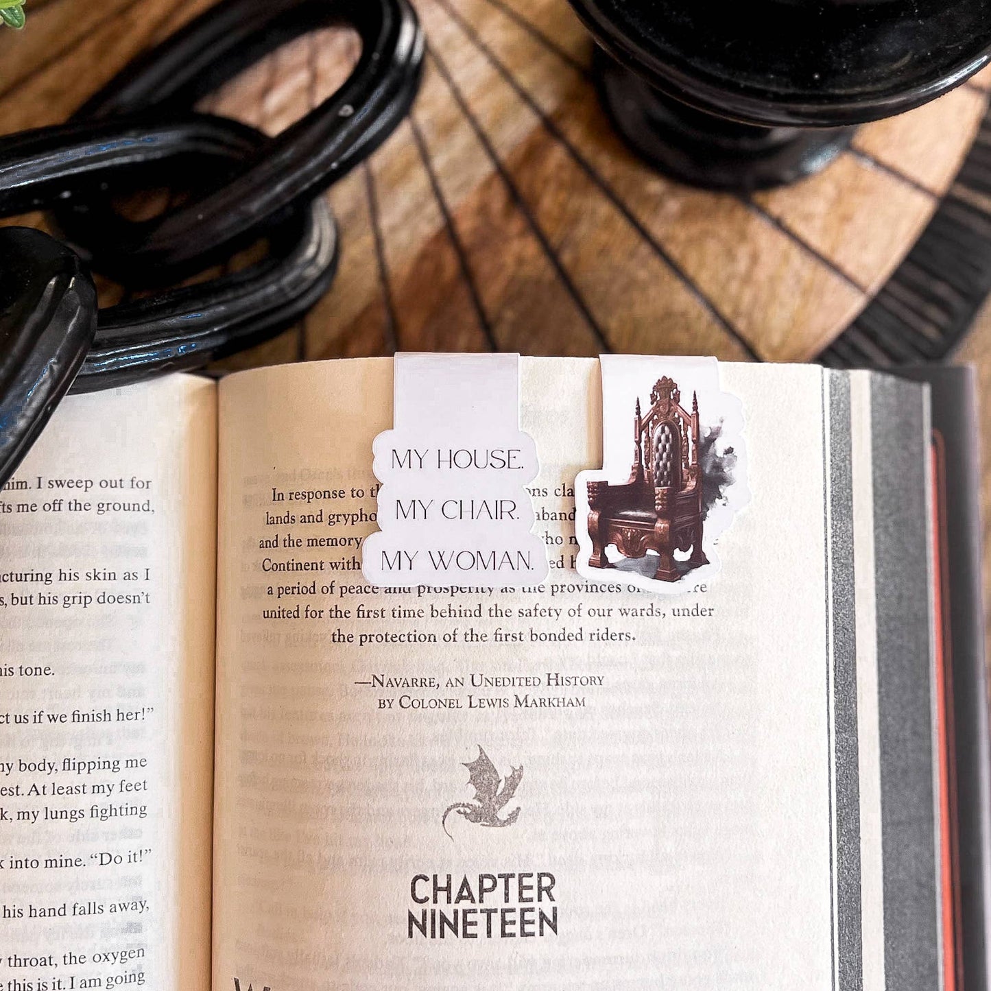 Iron Flame Magnetic Bookmark, My House My Chair My Woman