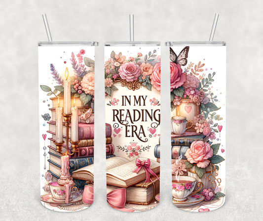 In My Reading Era Pink Floral 20oz Tumbler