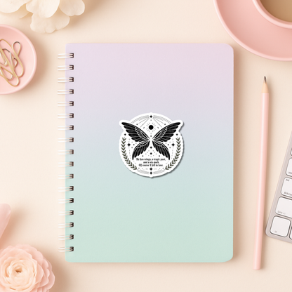 He Has Wings Romantasy Die Cut Sticker