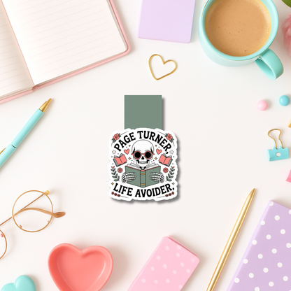 Page Turner Life Avoider Magnetic Bookmark