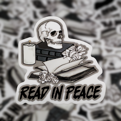 Read In Peace Sticker