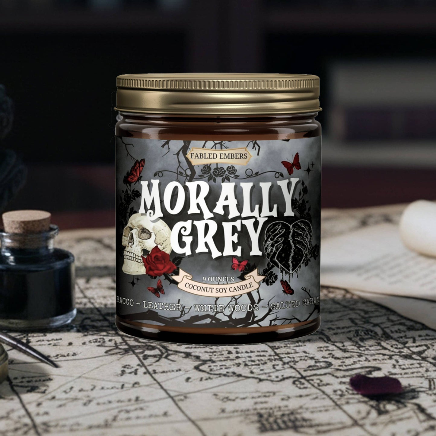 MORALLY GREY Book Lovers 9oz Candle