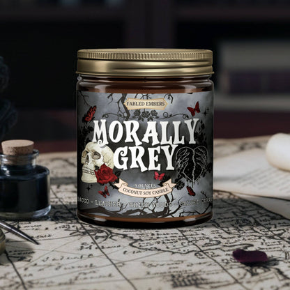 MORALLY GREY Book Lovers 9oz Candle