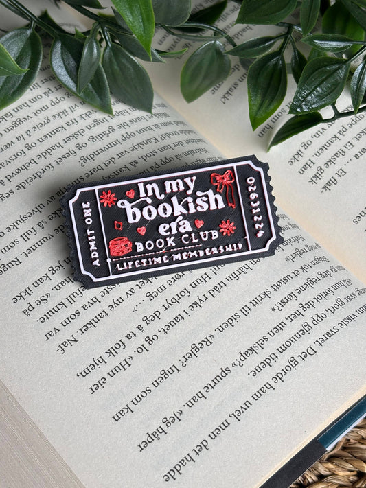In My Bookish Era Ticket Pin