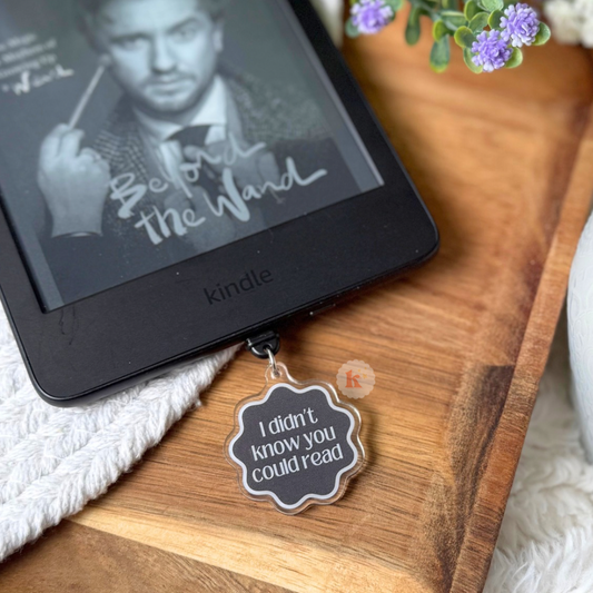 Funny Reading Book Kindle Dust Plug Charm