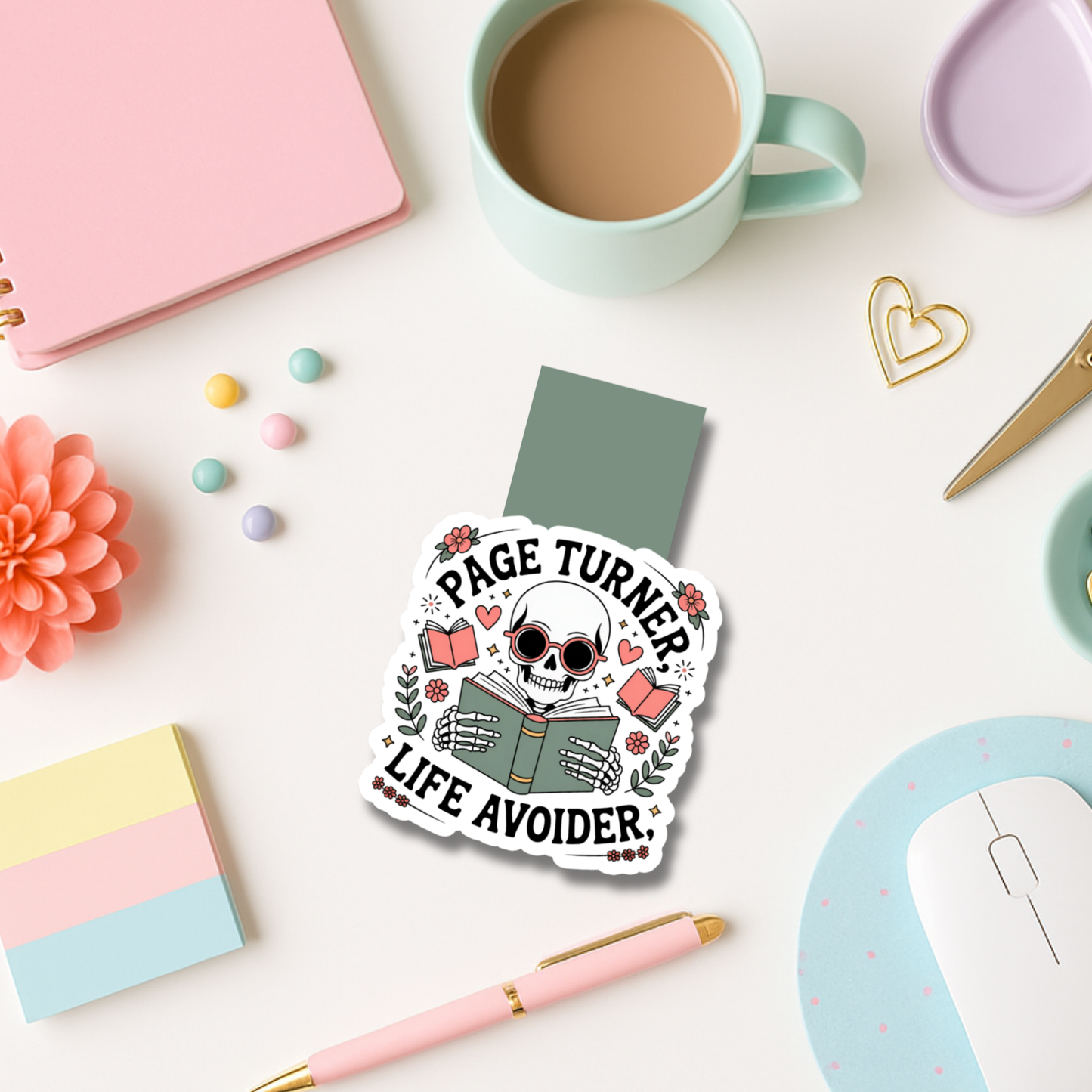 Page Turner Life Avoider Magnetic Bookmark