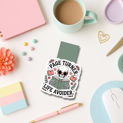 Page Turner Life Avoider Magnetic Bookmark
