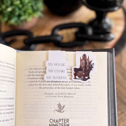 Iron Flame Magnetic Bookmark, My House My Chair My Woman