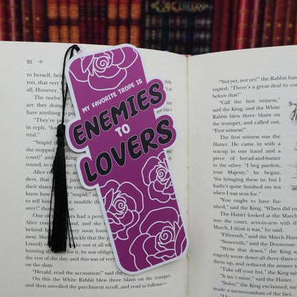 “My Favorite Trope is Enemies to Lovers” Romance Bookmark