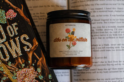 Dibs On The Villain | Book Themed Candle