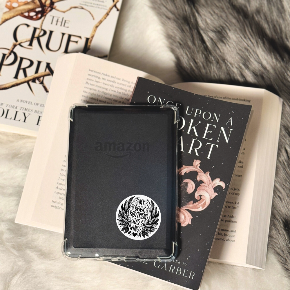 My Book Boyfriend Has Wings Sticker