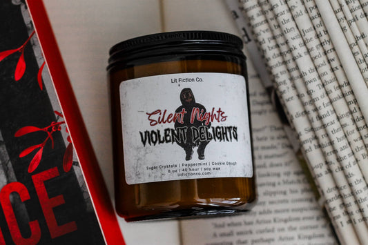 Silent Nights, Dark Delights Soy Candle | Dark Romance Gift for Book Lovers