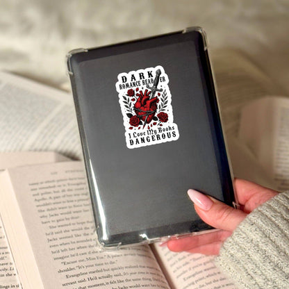 Dark Romance Reader Book Reader Sticker – 3" Waterproof Bookish Sticker with Holo Overlay – Reading, Books, Reader Gift, Book Lover