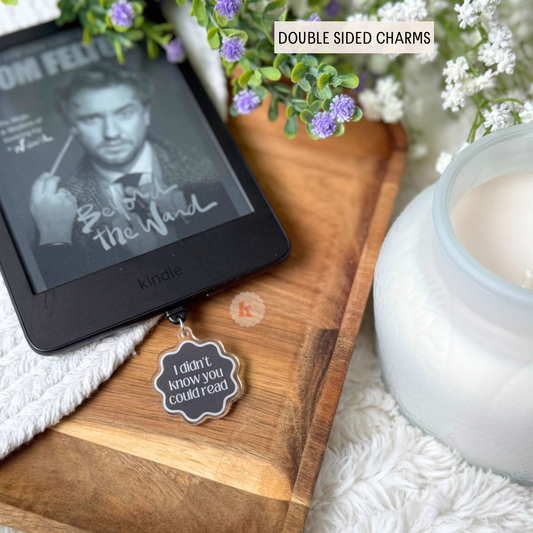 Funny Reading Book Kindle Dust Plug Charm