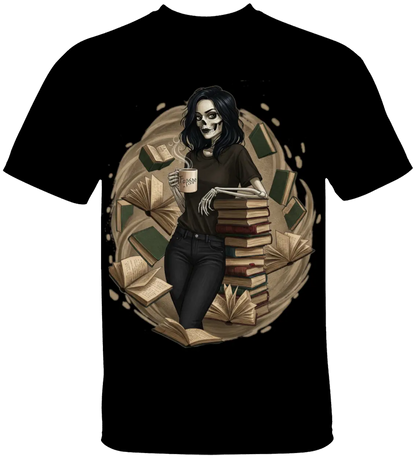 Skeleton Book Girl T-Shirt