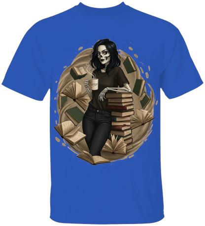 Skeleton Book Girl T-Shirt