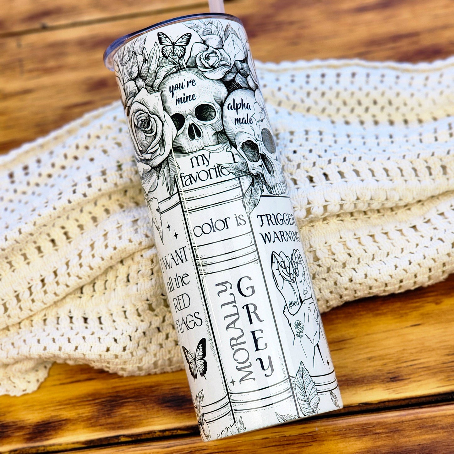 Book Spines Dark Romance Tumbler
