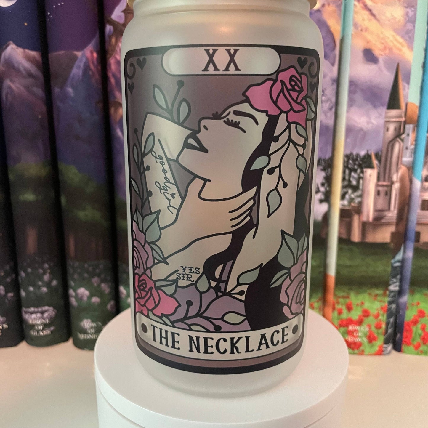 Necklace | Bookish Cup | Tarot Cup | Iced Coffee Glass