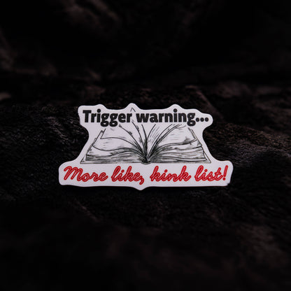 Trigger warning Sticker