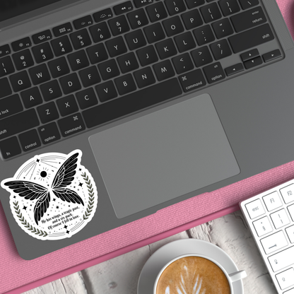 He Has Wings Romantasy Die Cut Sticker