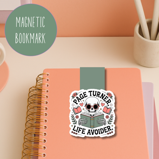 Page Turner Life Avoider Magnetic Bookmark