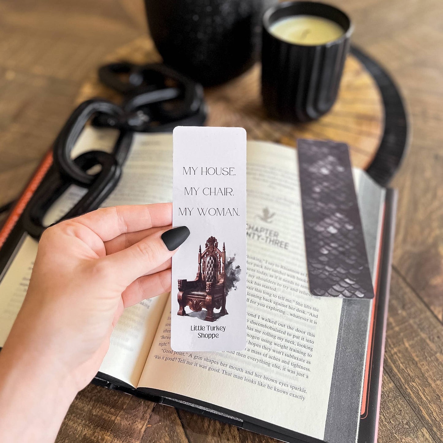 Iron Flame Throne Bookmark, My House My Chair My Woman