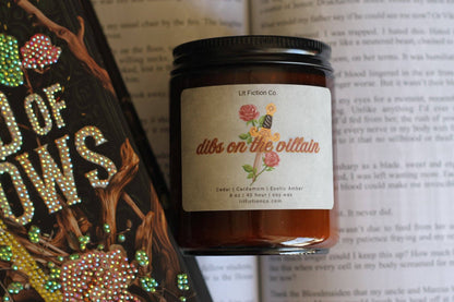 Dibs On The Villain | Book Themed Candle