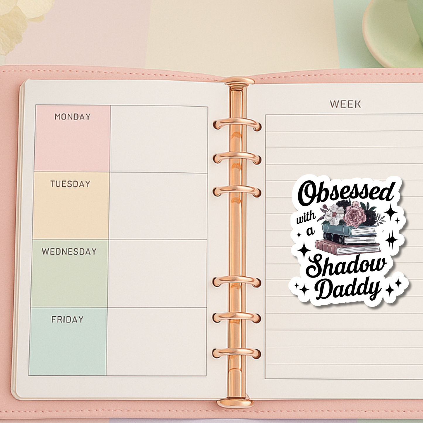 Obsessed with a Shadow Daddy Die Cut Sticker Romantasy