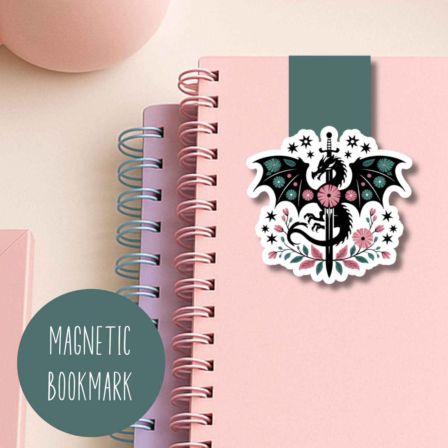 Romantasy Dragon Magnetic Bookmark