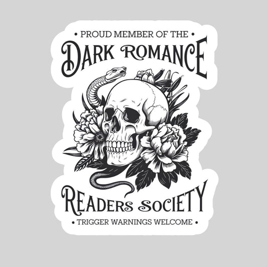 Dark Romance Readers Society Book Reader Sticker – 3" Waterproof Bookish Sticker with Holo Overlay – Reading, Books, Book Lover, Bookstore