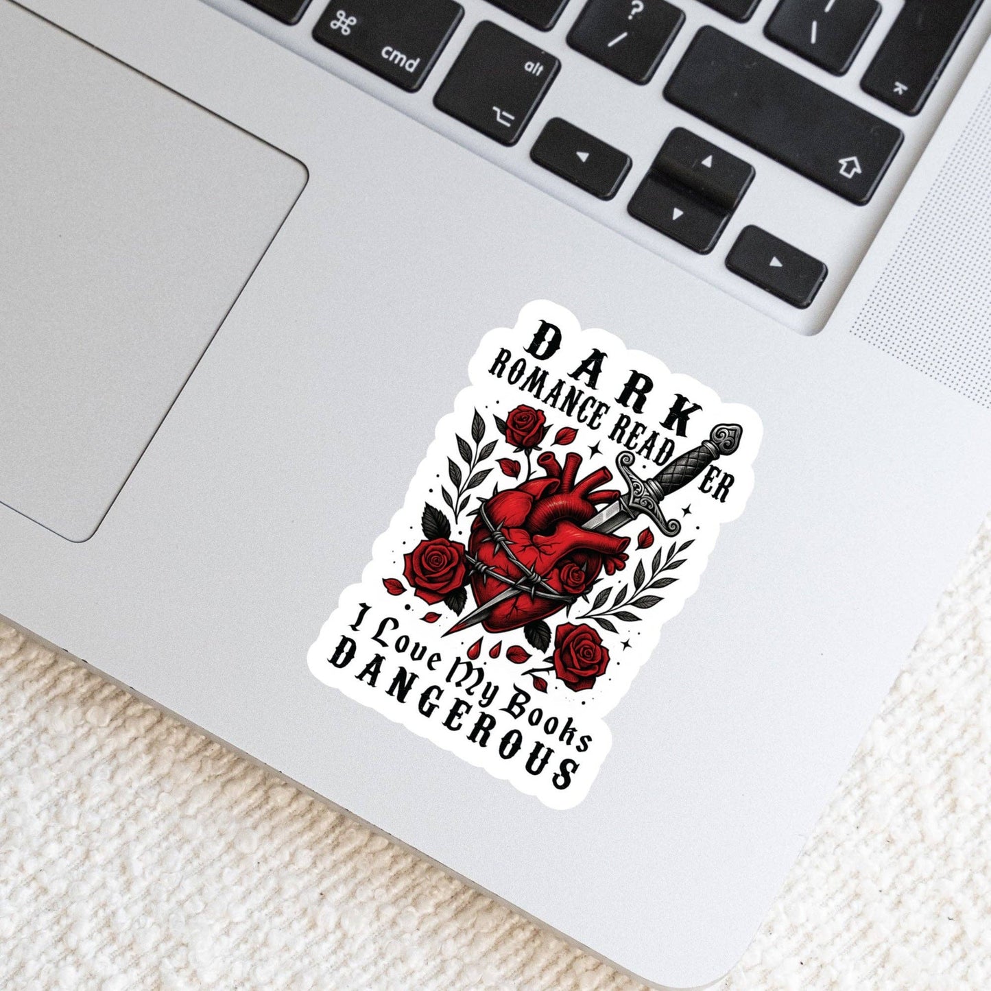 Dark Romance Reader Book Reader Sticker – 3" Waterproof Bookish Sticker with Holo Overlay – Reading, Books, Reader Gift, Book Lover