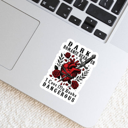 Dark Romance Reader Book Reader Sticker – 3" Waterproof Bookish Sticker with Holo Overlay – Reading, Books, Reader Gift, Book Lover