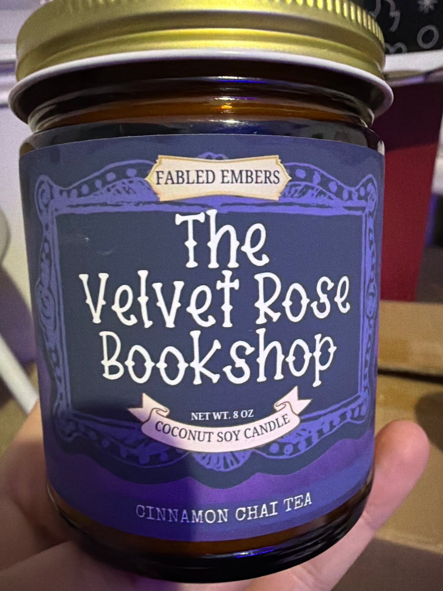 The Velvet Rose Bookshop Candle