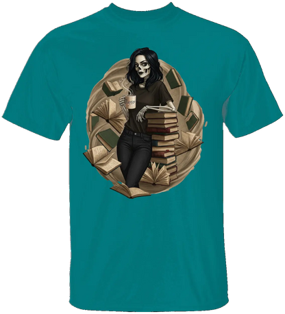 Skeleton Book Girl T-Shirt